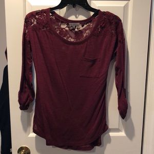 Burgundy top
